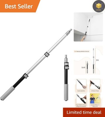 3 Ft Telescopic Extension Pole - Lightweight Aluminum for Painting & Cleaning