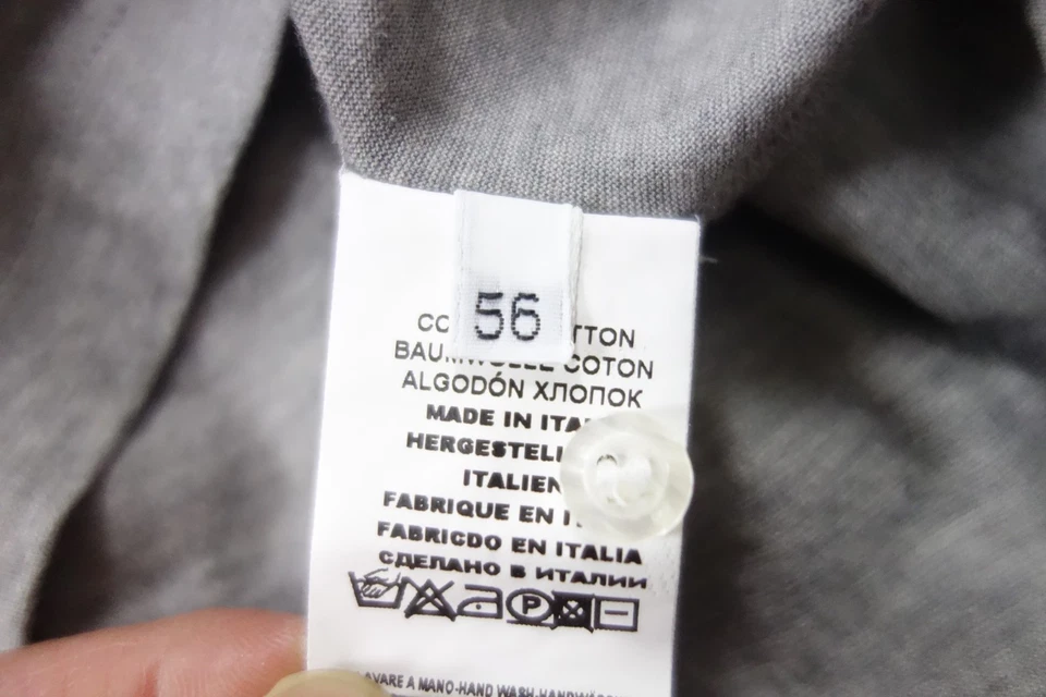 Camisa Polo Gran Sasso Para Hombre 56 XL Gris Manga Corta Italia Algodón Informal Foto 4 de 4