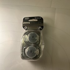 Joovy Airnoogie Orthodontic Pacifiers 0M 2-Pack Silicone Natural Touch Gray