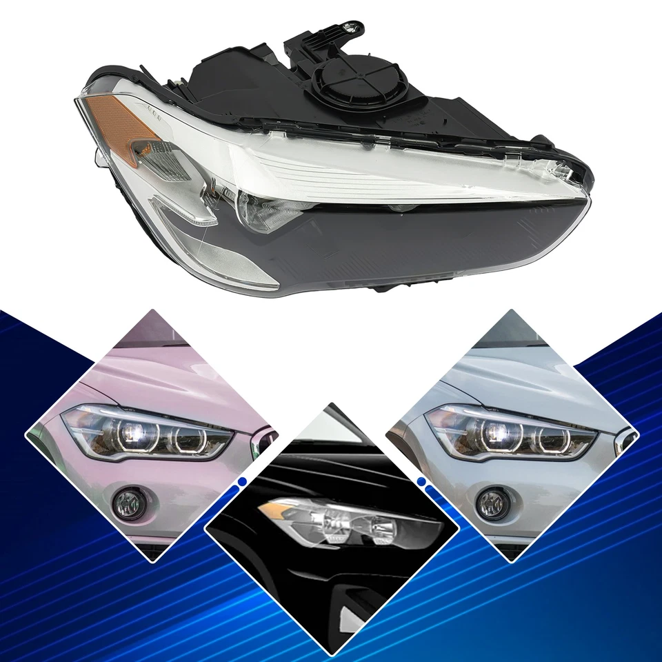 Right Passenger Side Headlight For 2016-22 BMW X1 Halogen Headlight Models Foto 2 de 4