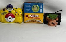 VTG Character Toy Camera Lot Pok mon Yogi Bear Velveeta Cheese Penguin 110