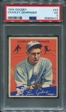 1934 Goudey #23 Charley Gehringer PSA 3