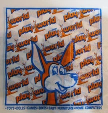 LIONEL KIDDIE CITY PLAY WORLD VINTAGE PLASTIC SHOPPING BAG 11x11.25 KANGAROO 