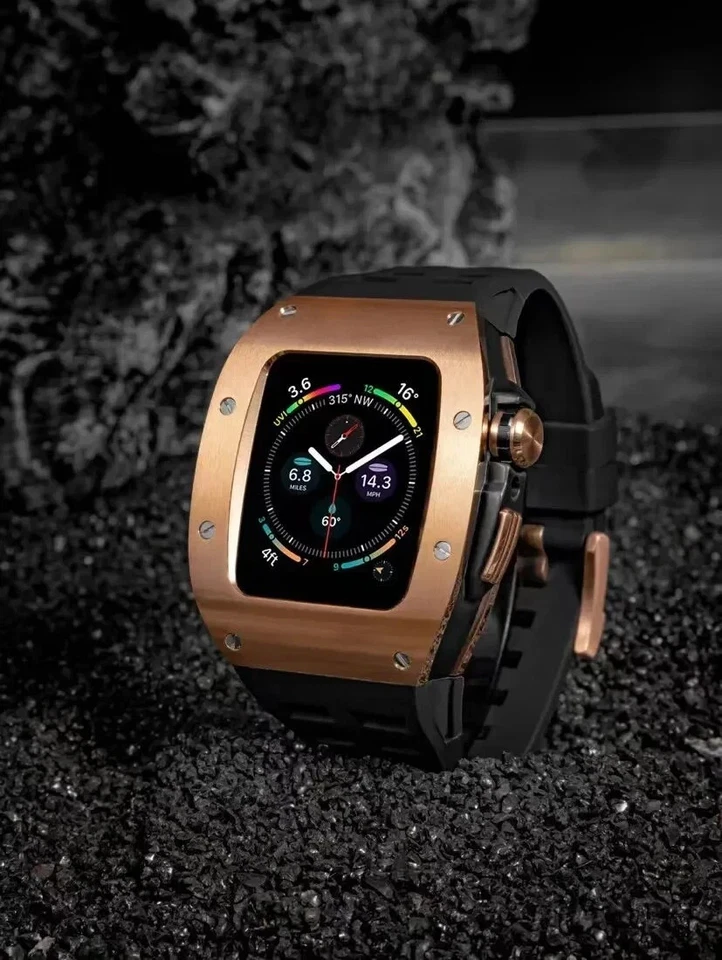 Correa de silicona de lujo + funda protectora (45 mm) para Apple Watch Series 7/8 Foto 2 de 4