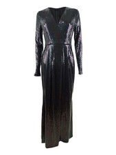 Calvin Klein Women's Allover Sequin Gown 2, Black 