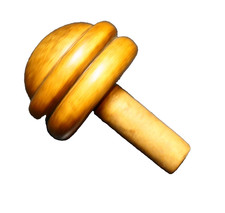 Wood Hand Carved Top Spinning Toy Vintage