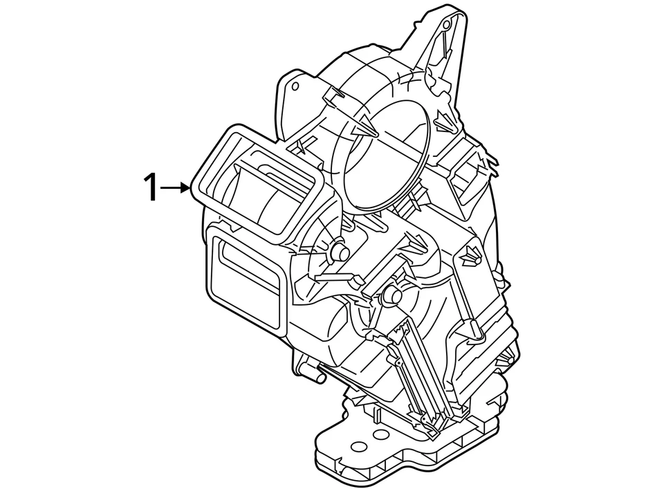 2020 - 2023 LINCOLN AVIATOR OEM FRONT MAIN HVAC A/C & HEATER HOUSING ASSEMBLY Foto 4 de 4