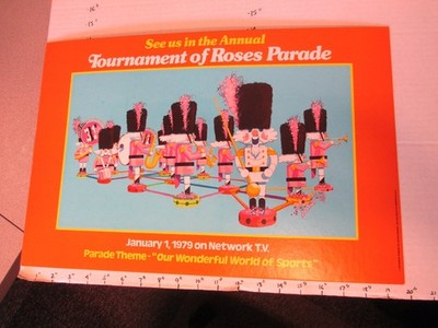 Baskin Robbins ice cream 1979 NBC TV show sign ROSE PARADE tinker toy soldiers