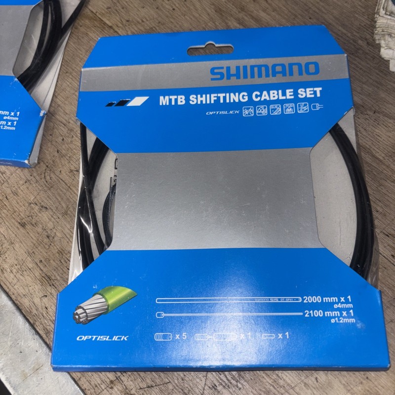 Shimano 2x MTB Shifting Cable Set, 3m SP41 & Stainless Inners. Opislick