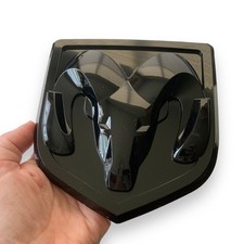 Black Ram Head Tailgate Emblem For 2013-2018 Big Horn Express Laramie Tradesman