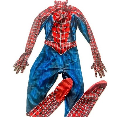 Kids Costume Spiderman Body Only Childrens  XL Slim Fit Halloween Back Zip Read