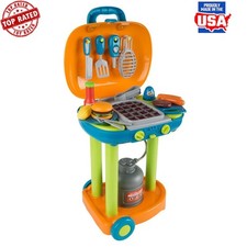 BBQ Grill Toy Set Pretend Play Kids Dinner Play Plastic Simulating for Ages 3