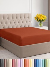 Full Fitted Bed Sheet - Bottom Single Fitted Sheet Only - Soft Hotel Luxury B...