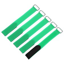 5Pcs Battery Tie Down Straps 0.8x8" Green Nylon Hold Down Hook Loop Straps