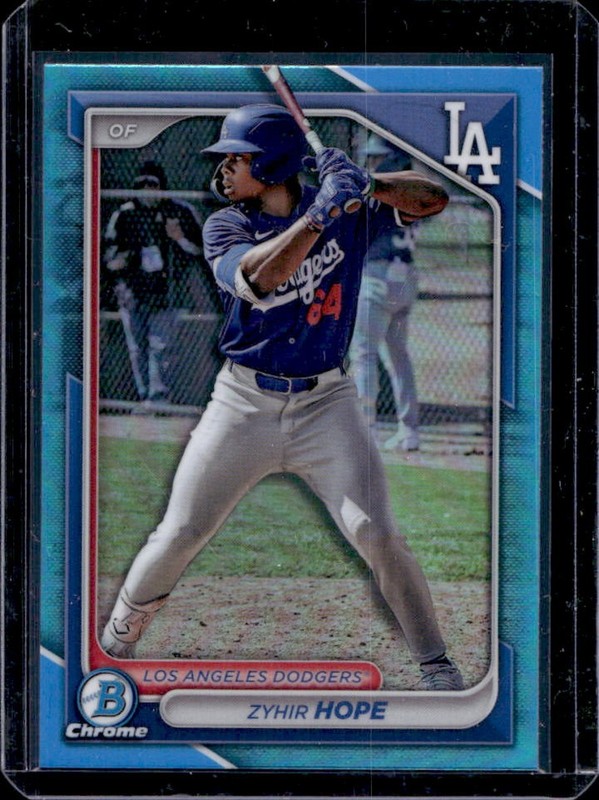 2024 Bowman Draft Zyhir Hope Chrome Sky Blue Refractor #BDC-139 Dodgers