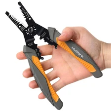MulWark 3 in 1 Automatic Self Adjusting Wire Stripper/Cutter/Crimper, 8 Inch ...