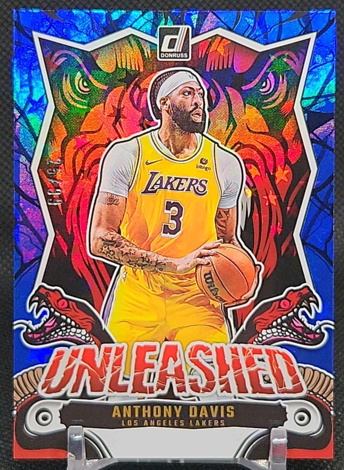 2024-25 Donruss Anthony Davis Unleashed International Blue Stars 25/99 #3 Lakers