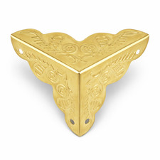 Furniture Corner Protectors Metal 1 Inch Antique Gold Triangle Edge Guards 12 Pk
