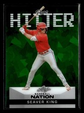 2025 Leaf Baseball Nation #PB-27 Seaver King Pure Hitters Crystal Green #/5 card