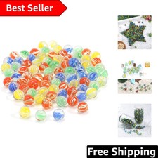Vibrant 400 Pcs Cat-Eye Glass Marbles - Perfect for DIY Crafts Home Decor