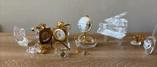 Group of Swarovski Crstal Figurines and Clocks