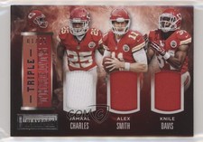 2014 Playbook Triple Threats 1/25 Alex Smith Jamaal Charles Knile Davis 5w7