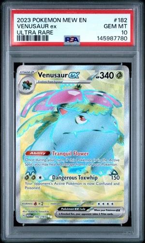 2023 POKEMON MEW EN-151 ULTRA RARE #182 VENUSAUR EX PSA 10