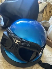 Helmet Half Shell German Motorcycle Helmet With Cycling Glasses Size Large