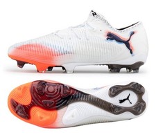 PUMA Men Future 8 Ultimate Low FG Cleats White Soccer Football Spike 10858601