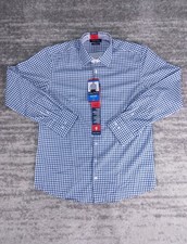 Nautica Men's Performance Slim Fit Dress Shirt in BLUE Medium 15-15.5 32/33