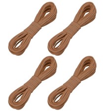 4 Pcs Faux Suede Leather Cord, 2.6mm x 5.5 Yards Flat String, Light Brown