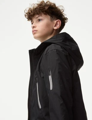 Marks & Spencer Boys Black Polyamide Basic Jacket - M&S