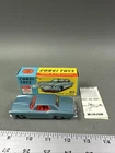 Vtg NM Corgi #245 Blue Buick Riviera Toy Diecast Car W/Box NR