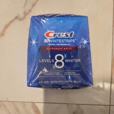 Crest 3D White Hydrogen Peroxide Teeth Whitening Strips - Pack of 14
