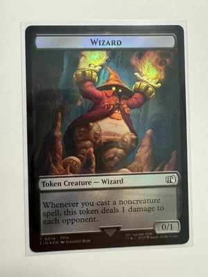 Wizard Bird (0016) Double-Sided Token (FOIL)   Final Fantasy   Magic (mtg)