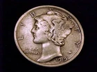 1919-P  Mercury Dime, Very Fine to nearly Extra Fine Grade