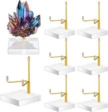 8 Pcs Adjustable Metal Arm Display Stand Crystal Holder Easel Display with Acryl