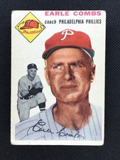 1954 Topps Earle Combs (Philadelphia Phillies) #183 HOF VG/EX