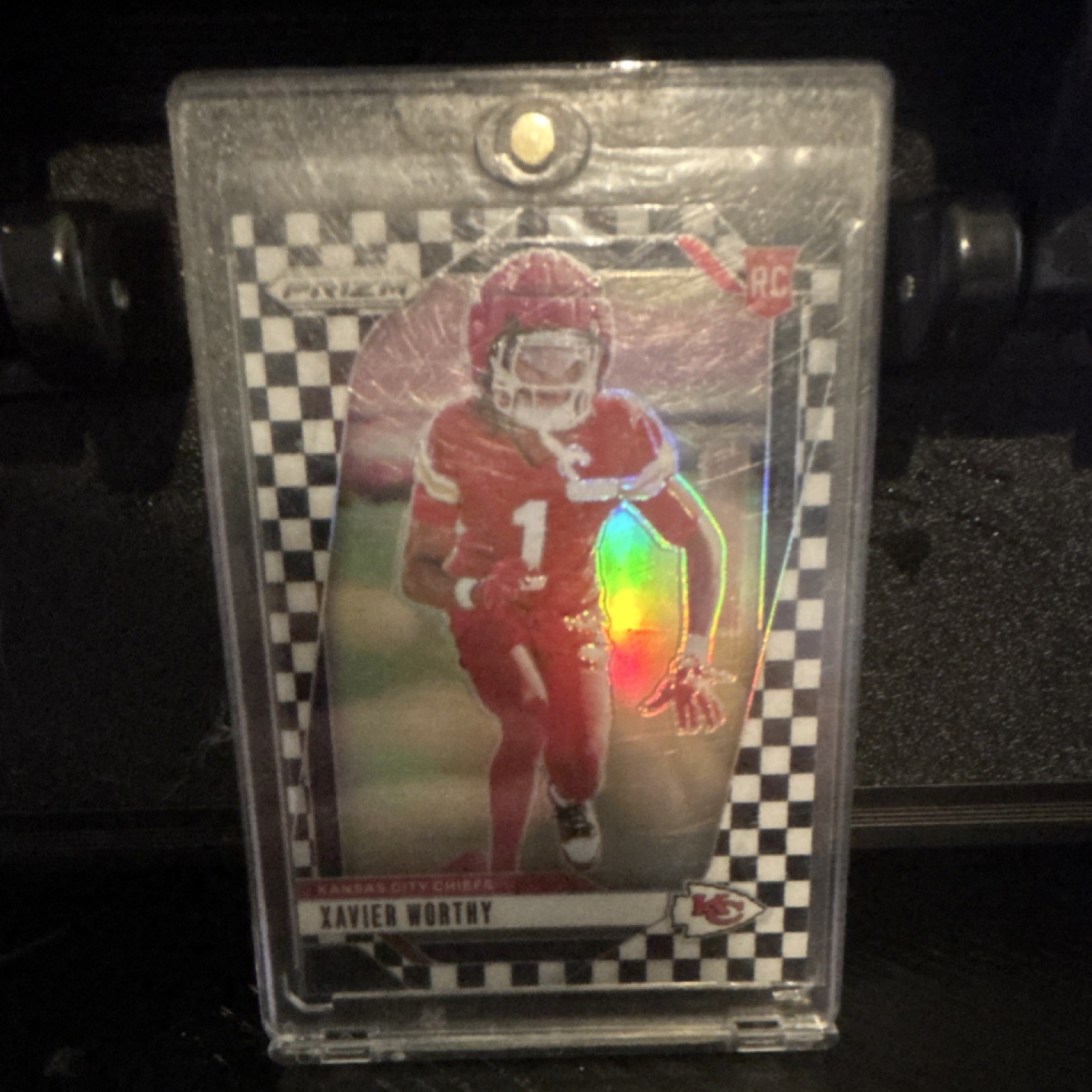 Panini Prizm Xavier Worthy Rookie Black & White Checker Chiefs #399 2024
