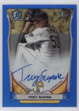 2014 Bowman Draft Chrome Pick Blue Refractor /150 Trey Supak #BCA-TSU Auto 2f9