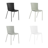 Core Products Pair of Plastic Aspen Bali Kitchen Chairs - Multiple Colours
