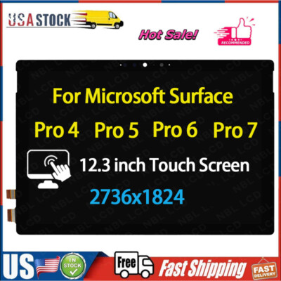 For Microsoft Surface Pro 4 5 6 7 LCD Touch Screen Digitizer Assembly Replace