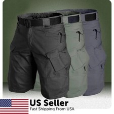 Tactical Hiking Shorts Men's Casual Cargo Waterproof Combat Work Army Half Pants