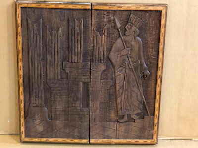BACKGAMMON BRETT, HANDARBEIT, ALTPERSICHES MOTIV: ACHEMINIDISCHER SOLDAT