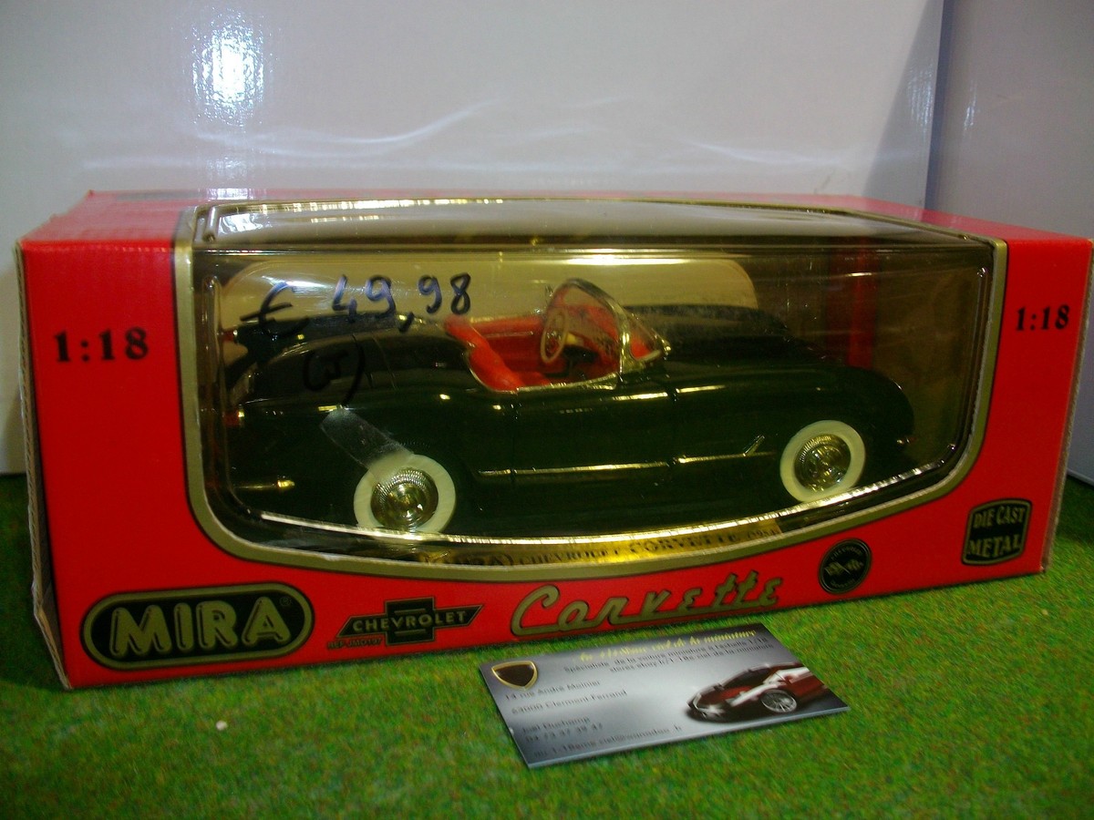 Chevrolet Corvette Cabriolet 1954 - Miniature 1/18 - MIRA 6281 - Noir