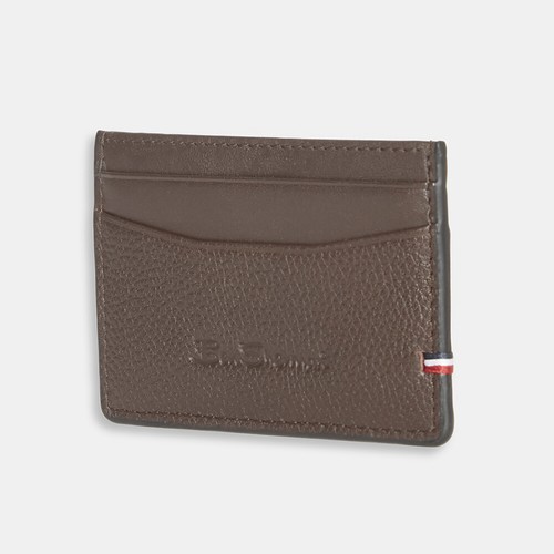 5pc Ben Sherman Men's Leather Credit Card Wallet & Bracelet Accessory Brown/Tan - Picture 3 of 5