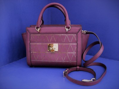 NWT Michael Kors Tina Saffiano Leather Small Satchel Messenger