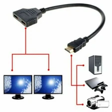 4K HDMI Cable Splitter Adapter 2.0 Converter 1 In 2 Out 1 Male to 2 Female