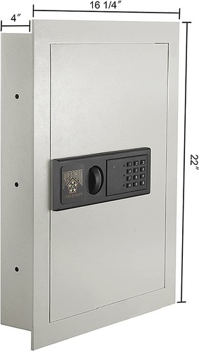 Fire Proof Electronic Wall Safe Lock Hidden Cash Jewelry Small Guns Key Security - Picture 4 of 12