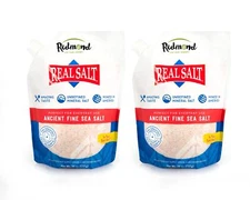 Real Salt Natural Sea Salt Pack of 2 26 Ounce Unrefined Trace Minerals